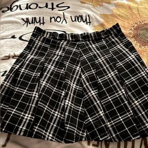 shein plaid skirt size large